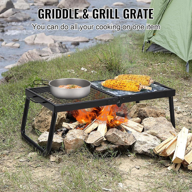 Houtskool Grill - Inklapbare Tafel Grill - 570 x 285 x 230mm - 6kg inhoud - Draagbare Reis Grill - Buiten Camping Grill - 300 °C - Grillrooster + Grillplaat - voor tuinfeestjes, picknicks, patio