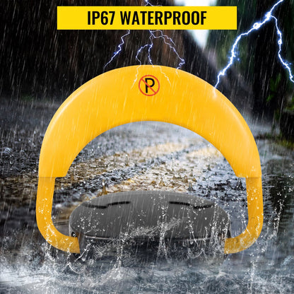 Auto Parkeerslot - Afstandsbediening - IP67 Waterdicht - 180 ° Antibotsing - Alarmsysteem - 15M - DC 6V - Parkeerpaal - Geel