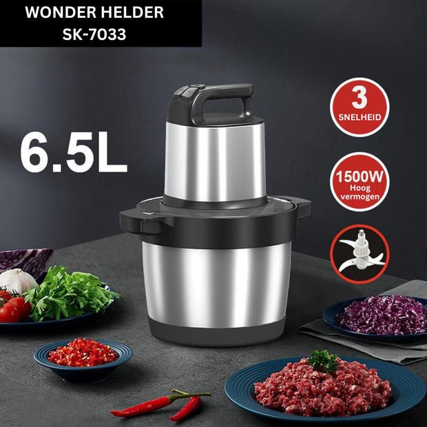 Elektrische Groentesnijder Multifunctioneel - Vleesmolen - Gehaktmolen - Uiensnijder - Zwart