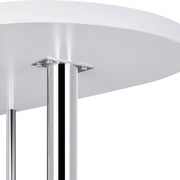 Bartafel - Met Opbergruimte - Voor Binnen - Keuken - Metalen Poot - Hout - Rechthoekig - Wit - 113x40x105 cm