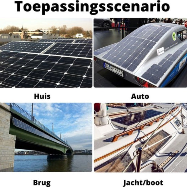 Zonnepanelen Compleet Pakket 12V - Flexibel Zonnepaneel Camper - 2 Stuks - 200W