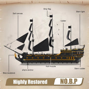 Building blocks 'The Black Pearl' - Pirate ship - 5266 pieces - Creative building - Detailed design - Durable and compatible