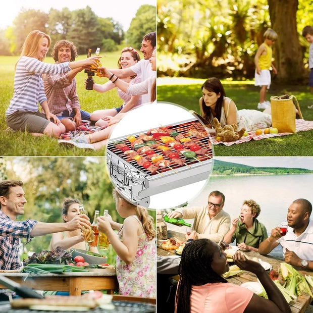 Bbq Houtskool – Houtskoolbarbecues - Opvouwbaar - RVS - 73 x 33 x 72 cm - Inclusief BBQ-gereedschap - Draagbaar