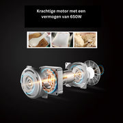 Broodmachine - Broodbakmachine - Brood Maker Machine - Brood Maker - Keukenmachine - Automatische broodbakmachine - 650W - Zilver - 1000g