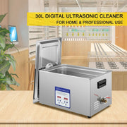 Ultrasoon reiniger - Draagbaar - Professionele Ultrasone Reinigingsapparaat - 40kHz - 220V - Reinigingsapparaat voor Sieraden en Brillen - 316 RVS - 3L - Zilver