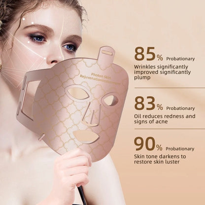 LED Gezichtsmasker - LED Face Mask - Anti Veroudering - Anti Aging - Beauty Masker Met LED-Lichttechnologie - Rosé