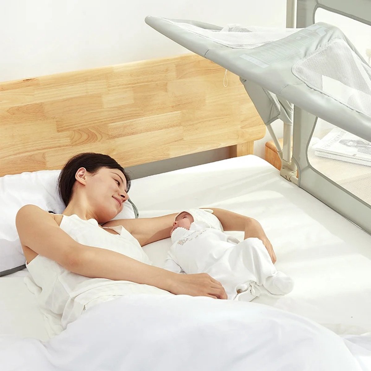 Co-Sleeper - Baby Bed - Cradle - 120x42x50cm - Beige