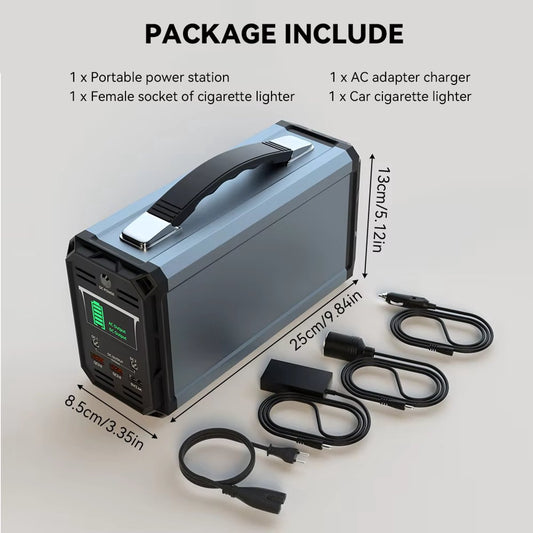 Draagbare Energie Generator - 222WH Batterij met AC - Utgang - Outdoor - Camping - Indoor - 300W