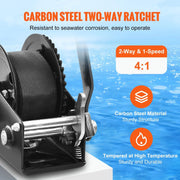 Handlier Pro5 - Zware Uitvoering - Professioneel Gebruik - Tot 1588kg - Hand Gesmede Haak - Roestbestendig - 2-Richtingen - Boot Lier