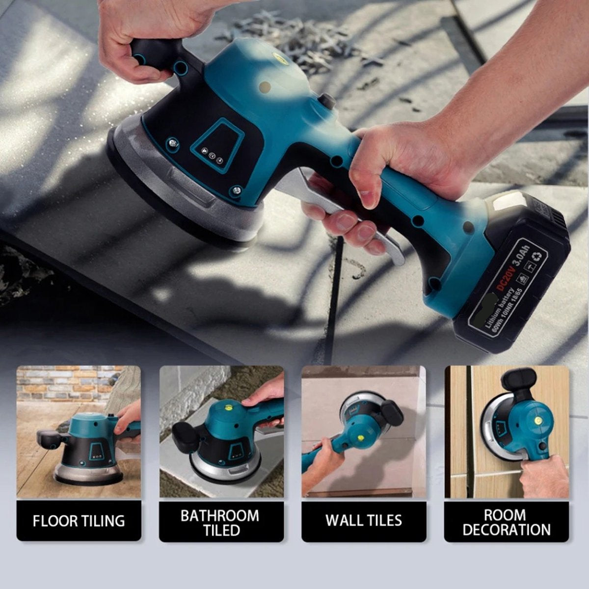 Professionele Tegeldrager - Trilfunctie - 6 Standen - Ergonomische Grip - High Power Motor - 18-20 V - Draadloos inclusief Accu