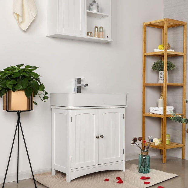 Wastafelonderkast - Zonder wastafel - Badkamermeubels - Badkamer opbergkast - 30D x 60W x 60H - Wit