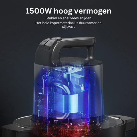 Elektrische Groentesnijder Multifunctioneel - Vleesmolen - Gehaktmolen - Uiensnijder - Zwart