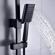 Doucheset Zwart - Regendouche - Met Thermosstaat - Douchekop - Douchestang - Douche Set - Doucheset Met Thermostaatkraan