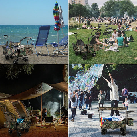 Foldable handcart - Foldable cart - Foldable transport trolley - Foldable handcart with push bar - Foldable handcart with pull bar -