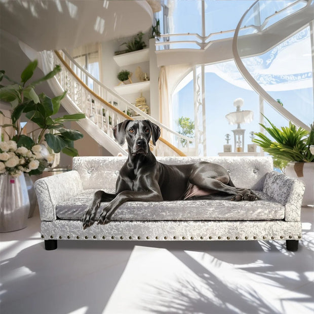 Hondenbed - Honden slaapbank - Hondenslaapbank op pootjes - Hondensofa - Honden zetel - Hondensofa voor grote honden - 120x74x40cm