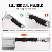 Spiraalbindmachine - IJzeren Basis + ABS-Kunststof Behuizing - Efficiënt en Schoon Inbinden - Compatibel met Verschillende Maten - Robuust en Duurzaam - Inclusief Accessoires
