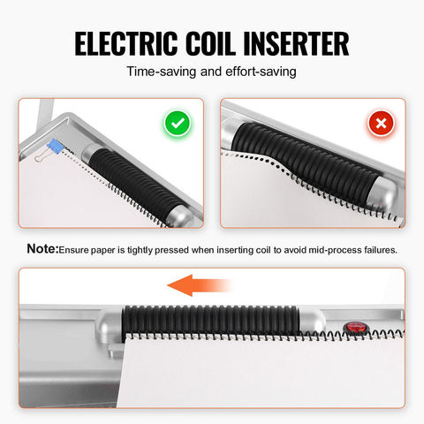 Spiraalbindmachine - IJzeren Basis + ABS-Kunststof Behuizing - Efficiënt en Schoon Inbinden - Compatibel met Verschillende Maten - Robuust en Duurzaam - Inclusief Accessoires