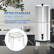 Water Filter - Water Filtration Bucket - Water Filter Bucket - Filter Bucket - Silver - 11 Liter - 1.5L Per Hour