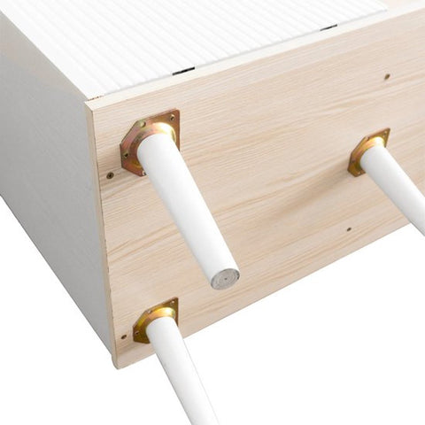 Dressoir - 3 Laden - Hout Kleur - Dressoir Kasten - Dressoirs - Woonkamer - Met Opbregplanken