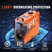 Air Diesel Standkachel - 5KW - 12V - Auto Heater - Luchtverwarmer - met Digitaal-display en Afstandsbediening - voor Boten, Vrachtwagen, Auto's, Campers - Oranje