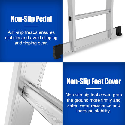 Folding ladder 4x4 Leaning ladder Aluminum Multifunctional ladder Extension ladder