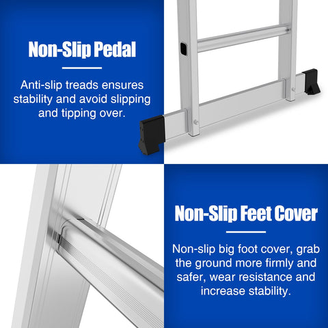 Folding ladder 4x4 Leaning ladder Aluminum Multifunctional ladder Extension ladder