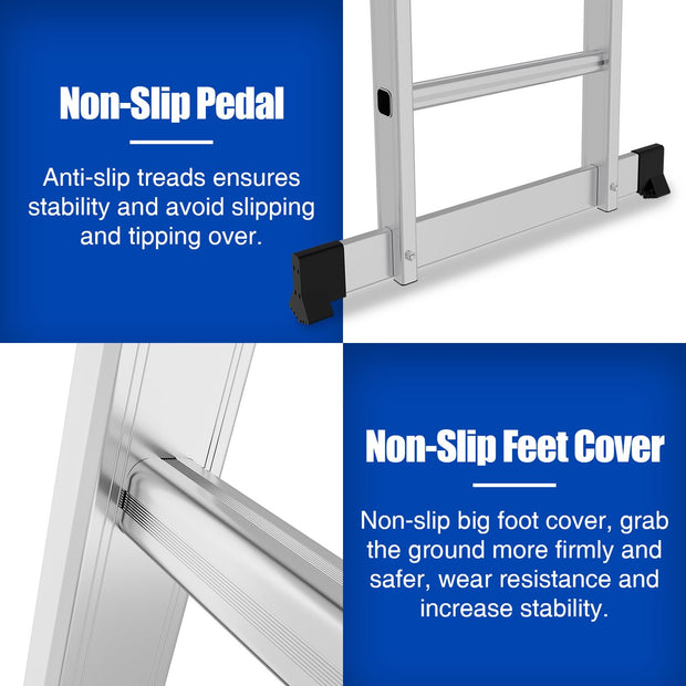 Folding ladder 4x4 Leaning ladder Aluminum Multifunctional ladder Extension ladder