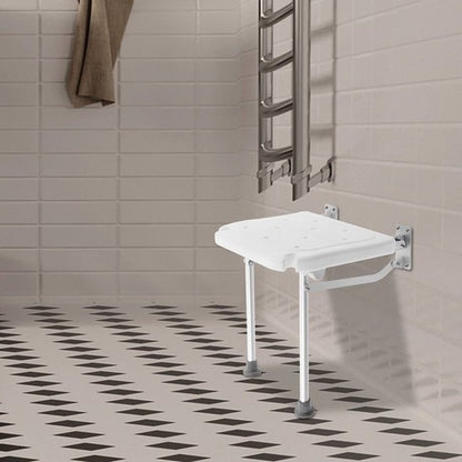 Inklapbare Douchestoel – Opvouwbare Muurstoel voor Douche – Aluminium Wandstoel met Antislip Zitting – Veilig & Comfortabel – Badkamerstoel tot 150 kg - QUORE