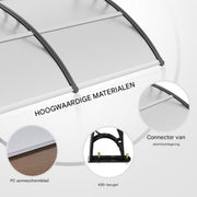 Voordeurluifel - Voordeur dakbedekking - zonwerende folie PC plaat - 965x1987mm