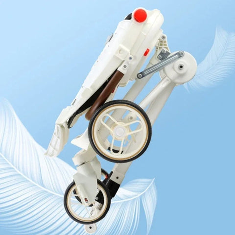 Luxe Kinderwagen - Luxe Kinderkoets - Luxe Babywagen - Luxe Baby Koets - Baby Koets - Kinderwagen - Babywagen - Kinderkoets - Inklapbaar - 3 In 1 - 9KG - Wit - Tweeling