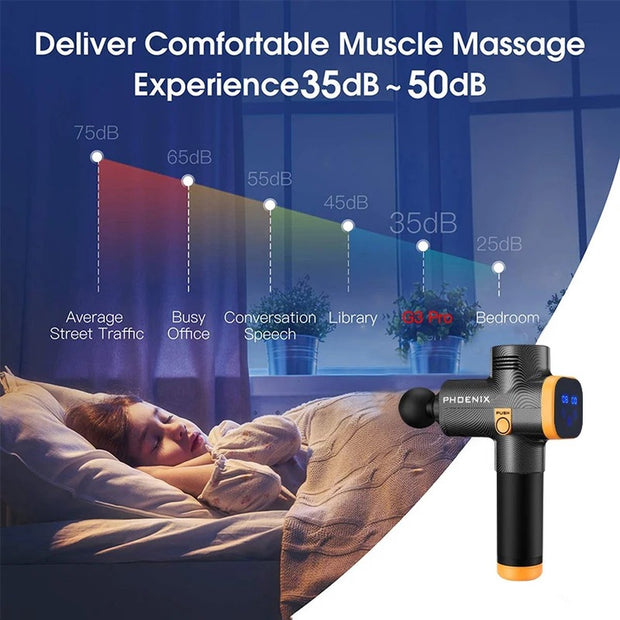 Handmassage Apparaat - Massage Gun Luxe - Klopmassage Apparaat - Klopmassage Apparaat - Zwart - Grijs