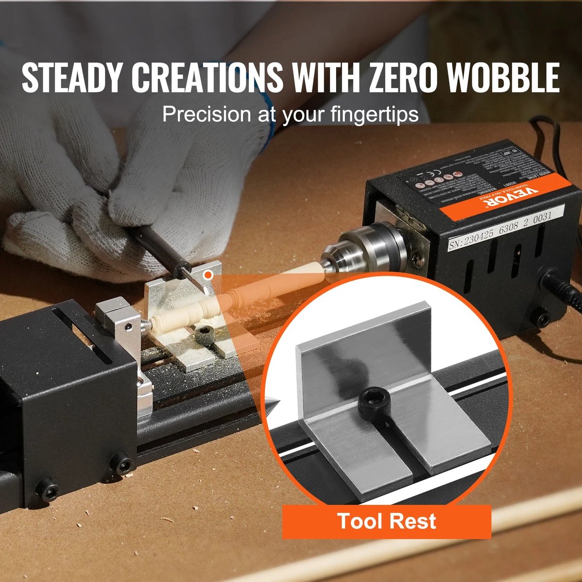 Mini Draaibank - Draaibank hout - Draaibank - Draaibank Machine - Mini Draaibank Metaal - Compact - Zwart