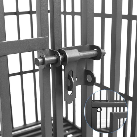 Hondenbench - XL - Bench - Bench voor honden - Extra Stevig - Verrijdbaar - 107 x 77.5 x 94cm - Zwart