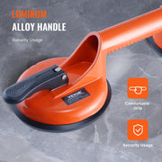 NBR Zuignap - met φ119mm Vacuümheffer - Handvat van Aluminiumlegering - Draagvermogen 85-150kg - Bedrijfstemperatuur -20-60℃ - Krachtige Zuigkracht