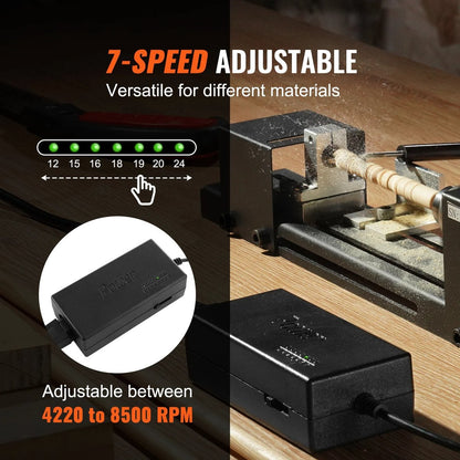 Mini Draaibank - Draaibank hout - Draaibank - Draaibank Machine - Mini Draaibank Metaal - Compact - Zwart