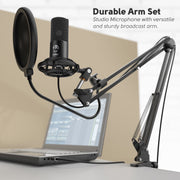 Microfoon Arm Met Microfoon - Gaming Mic - Mic Standaard Met Popfilter - Mic Houder - Voor PC
