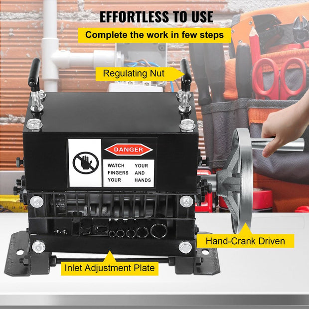 Koperdraad-strippingmachine - 1-20 mm - Handmatige draadstrippingmachine - 8 kanalen en 7 snijbladen - voor het verwijderen van plastic en rubberen isolatie