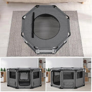 Puppyren - Hondenren - Kattenren - Puppy Tent - Bench voor alle huisdieren - Honden - Katten - 65 cm Hoog - Grijs