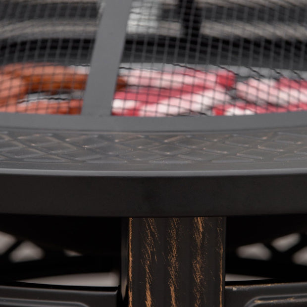 Vuurschaal - 2-in-1 functie - Grill - Camping Grill - Vuurkorf - Vuurplaats