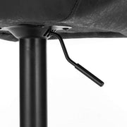 Barkruk Comfy Zwart - Met rugleuning - Stevig- Kunstleer - Set van 1 - Keuken - Barstoelen ergonomisch - Verstelbaar in hoogte - Zithoogte 60-82cm