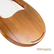 kleine Harp - lyre harp - lier instrument - 16-snarig met stemsleutel en Snaarpickup - 26x39cm