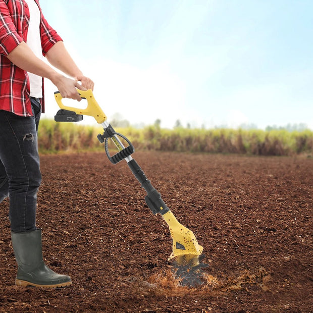 Krachtige Cultivator - Elektrische tuinfrees - Dubbelzijdige werking - Verticuteermachines - 17cm diep - Draadloos - Lichtgewicht - Accu - Verstelbare steel