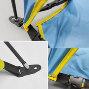 Ruime Strandtent - Snelle Opzetconstructie - Tot 4 Personen - 3-Zijden Ventilatie - Zonbescherming met Zilvercoating - Bodem Demontabel - Blauw - 210x210x130 cm