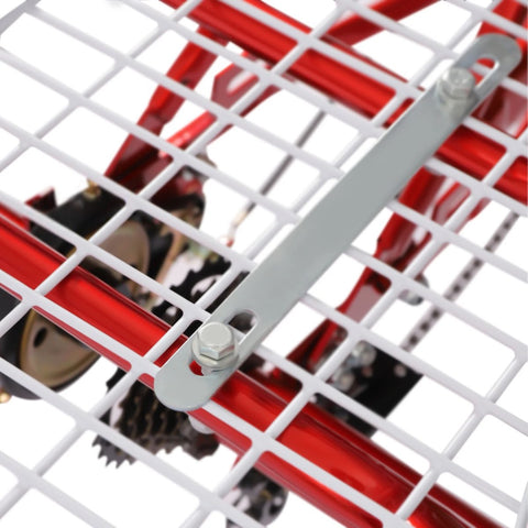 Driewieler - Geschikt voor Volwassenen - Inclusief Fietsmand- 24 Inch - 7 Versnellingen - Opvouwbaar - Met LED Verlichting - Rood