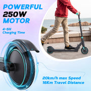 Elektrische Step Kinderen - Kinderstep Inklapbaar - 250W - Max 20km/u - 5.5" Wielen - Blauw