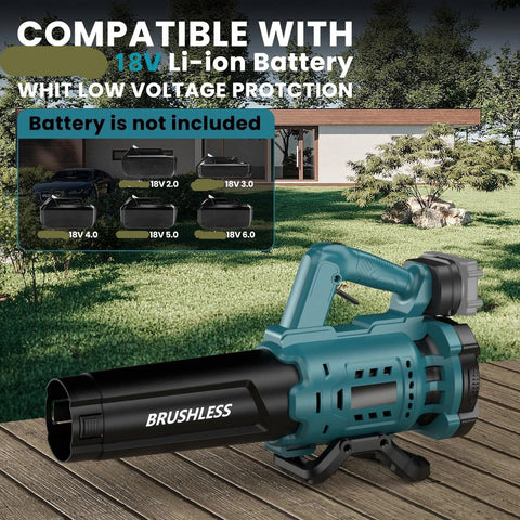 Elektrische Luchtblazer - Bladblazer - Sneeuwblazer - Veegmachine - Draadloos - Verstelbare Standen - Lichtgewicht - Comfortabel gebruik - Tuin Gereedschap - 200 Km/h - 18V - Onderhoudsvrij - Professionele en Thuisgebruikers