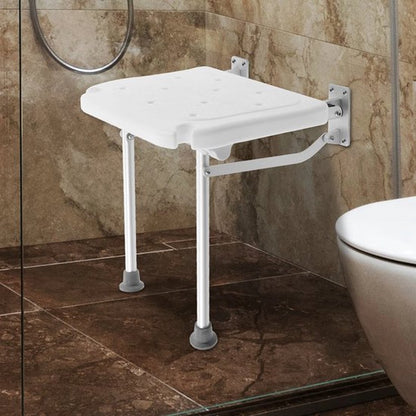 Inklapbare Douchestoel – Opvouwbare Muurstoel voor Douche – Aluminium Wandstoel met Antislip Zitting – Veilig & Comfortabel – Badkamerstoel tot 150 kg - QUORE