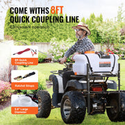 ATV Sproeier - Werkdruksproeier 72PSI - Inclusief 20ft Slang en 8ft Snelkoppelingsleiding - 7L/min -12 V -0,1-0,5 MPa Pomp - voor ATV's UTV's Tractoren - Zowel Professionals Als Amateur-Tuinders