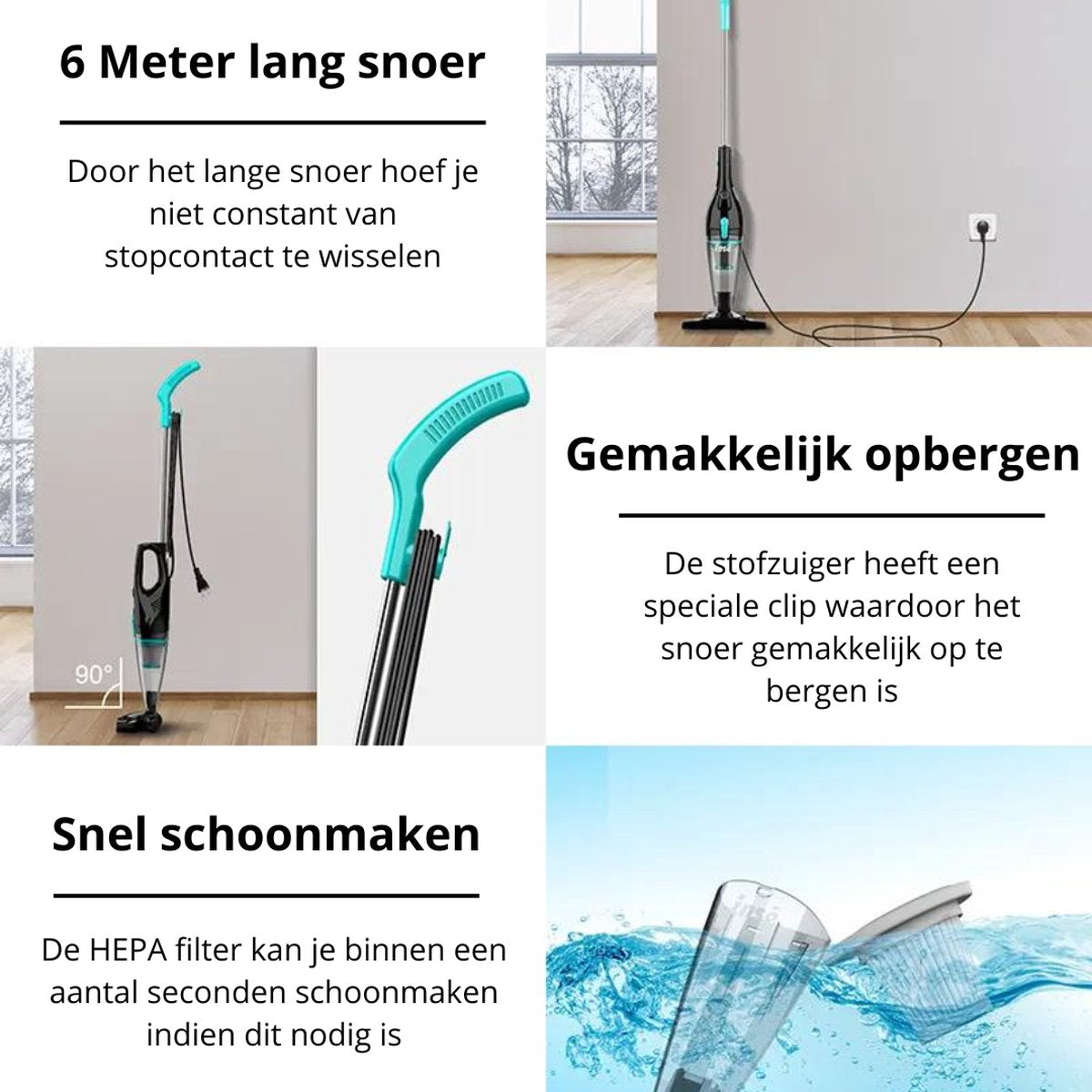 Corded Stick Vacuum Cleaner - Handheld Stick Vacuum Cleaner - Handheld Vacuum Cleaner Best Seller - Handheld Vacuum Cleaner - Black