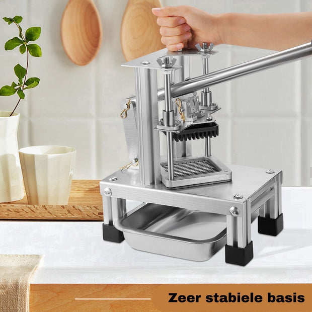 Frietsnijder Roestvrijstaal - Patatsnijder - Aardappelpers - Aardappelsnijder - Fritessnijder